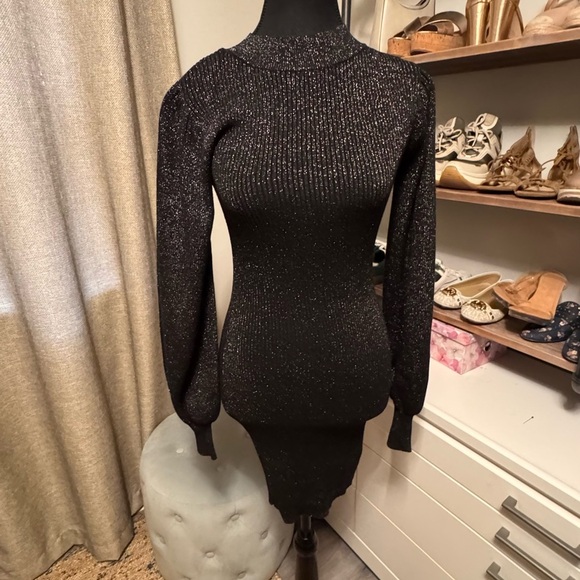 Black Glitter Knit Sweater - Picture 4 of 8